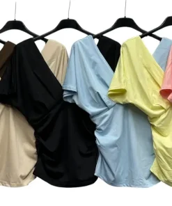 Bluzki damskie wloskie, Size uni ,paczka 6szt mix kolor