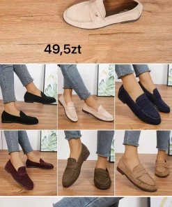 Buty Mokasyny DAMSKIE(36-41, 12par) 1 kolor