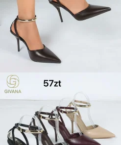 Sandaly na Obcasie DAMSKIE (36-41, 12par) 1 kolor