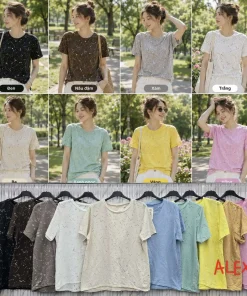 Bluzki damskie wloskie, Size uni ,paczka 6szt mix kolor