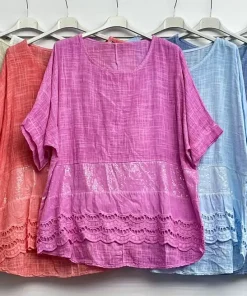 Bluzki damskie wloskie, Size uni ,paczka 6szt mix kolor