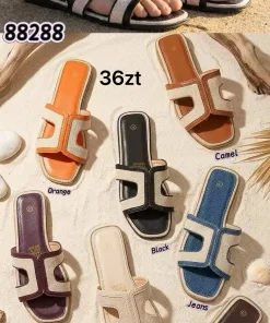 Kapcie Damskie (36-41, 12par) 1 kolor