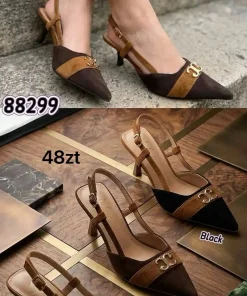 Buty Sandaly na Obcasie Damskie (36-41, 12par) 1 kolor