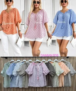 Bluzki damskie wloskie, Size uni ,paczka 6szt mix kolor