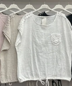 Bluzki damskie wloskie, Size uni ,paczka 6szt mix kolor