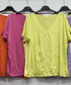 Bluzki damskie wloskie, Size uni ,paczka 6szt mix kolor