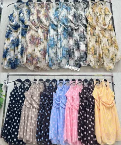 Sukienki damskie wloskie, Size uni ,paczka 6szt mix kolor