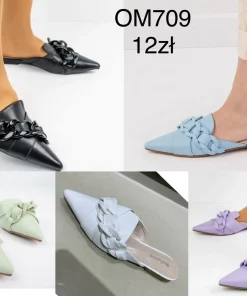 Buty Klapki DAMSKIE (36-41, 12par) 1 kolor