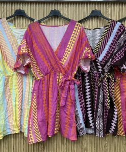 Sukienki damskie wloskie, Size uni ,paczka 6szt mix kolor