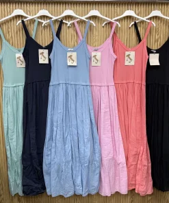 Sukienki damskie wloskie, Size uni ,paczka 6szt mix kolor