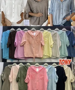 Bluzki damskie wloskie, Size uni ,paczka 6szt mix kolor