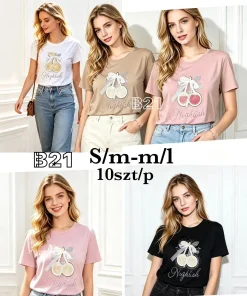 Bluzki damskie,size s/m-m/l,paczka 10szt ,mix kolor