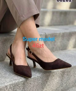 Buty Sandaly na Obcasie Damskie (36-41, 12par) 1 kolor