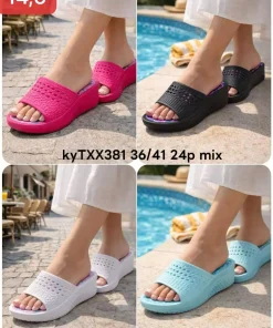 Klapki DAMSKIE (36-41, 24par) mix kolor
