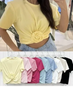 Bluzki damskie wloskie, Size uni ,paczka 6szt mix kolor