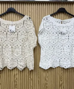 Bluzki damskie wloskie, Size uni ,paczka 6szt mix kolor