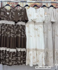 Sukienki damskie WŁOSKA, Size uni ,paczka 6szt mix kolor