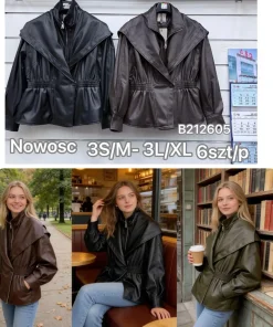 Kurtki skórzane damskie,size s/m-l/xl,paczka 6szt ,1kolor