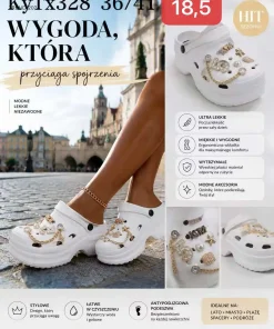 Klapki Kroksy DAMSKIE (36-41, 12par) 1 kolor
