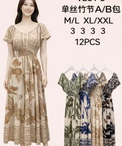 Sukienki damskie,size m/l-xl/2xl,paczka 12szt ,mix kolor