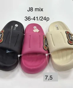 Klapki DAMSKIE (36-41, 24par) mix kolor