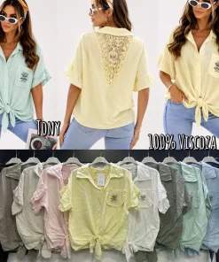 Bluzki damskie wloskie, Size uni ,paczka 6szt mix kolor