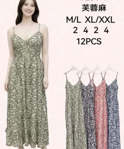 Sukienki damskie,size m/l-xl/2xl,paczka 12szt ,mix kolor