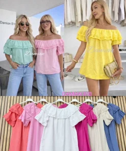 Bluzki Damskie ,size uni,paczka 6szt,mix kolor