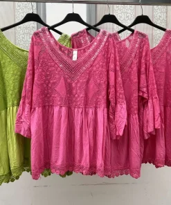 Bluzki damskie WŁOSKA, Size uni ,paczka 6szt mix kolor