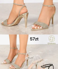Sandaly na Obcasie DAMSKIE (36-41, 12par) 1 kolor