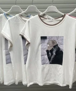 Bluzki damskie wloskie, Size uni ,paczka 6szt mix kolor