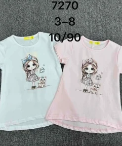 Bluzki DZIECIĘCA ,size 3-8 lat,paczka 10szt,mix kolor