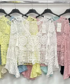 Bluzki damskie WŁOSKA, Size uni ,paczka 6szt mix kolor
