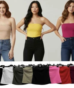 Bluzki damskie wloskie, Size uni ,paczka 6szt mix kolor