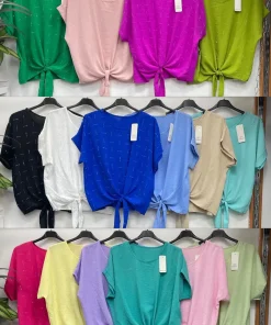 Bluzki damskieWŁOSKA, Size uni ,paczka 6szt mix kolor