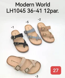 Klapki Damskie (36-41, 12par) 1 kolor