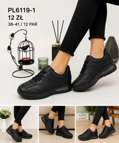 Buty Sportowe DAMSKIE (36-41, 12par) 1 kolor