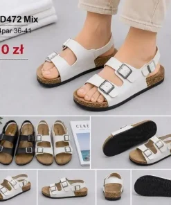 Sandaly DAMSKIE (36-41, 24par) mix kolor