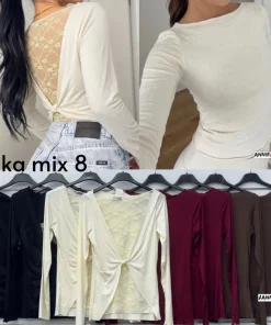 Bluzki damskie WŁOSKA ,Size uni ,paczka 6szt mix kolor