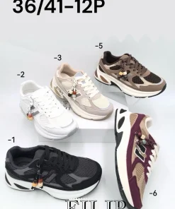 Buty Sportowe DAMSKIE (36-41, 12par) 1 kolor