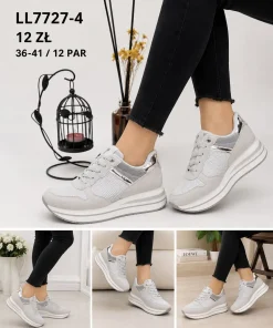 Buty Sportowe DAMSKIE (36-41, 12par) 1 kolor