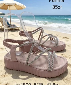 Sandaly DAMSKIE (36-41, 8par) 1 kolor