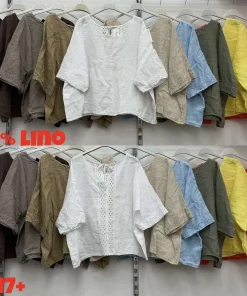 Bluzki damskie wloskie, Size uni ,paczka 6szt mix kolor