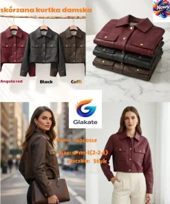 Kurtki skórzane Damskie ,size s-l ,paczka 5szt,1kolor