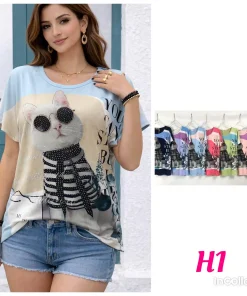 Bluzki damskie,size xl/2xl-2/3xl,paczka 12szt ,mix kolor