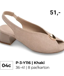 Sandaly na Obcasie Damskie (36-41, 8par) 1 kolor
