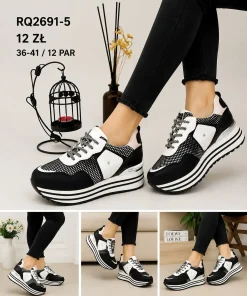 Buty Sportowe DAMSKIE (36-41, 12par) 1 kolor