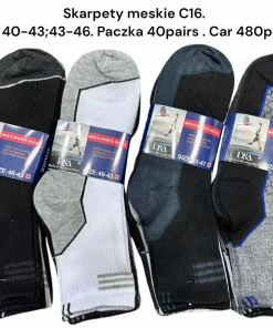 Skarpety MĘSKIE,Size 40-46, paczka 40szt, mix kolor