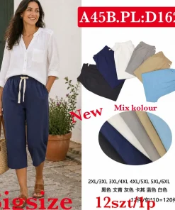 Spodnie Damskie,Size 2xl/3xl-5xl/6xl, paczka 12szt, mix kolor