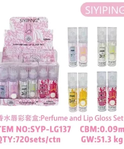 Zestaw Perfumy i Błyszczyk do ust (Paczka 12szt)
